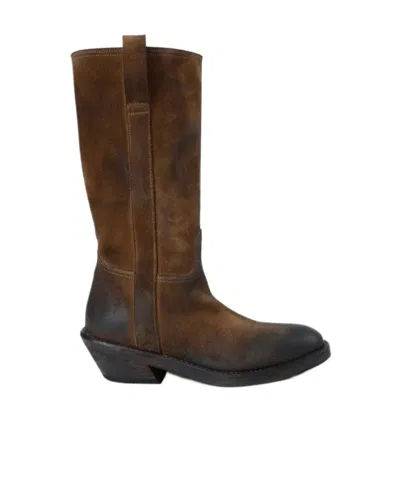 Ann Demeulemeester Laxit Pull On Boots In Brown