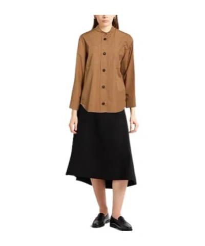 Max Mara Solid Colour Shirts In Brown