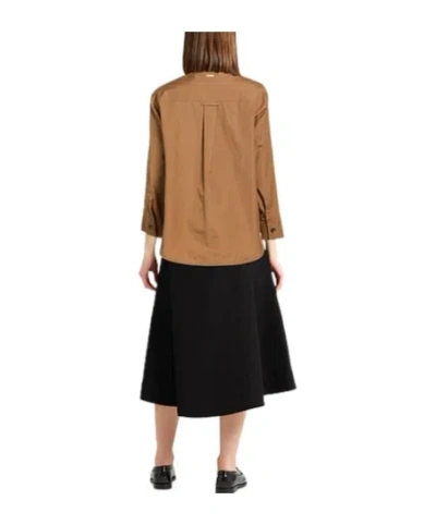 Max Mara Solid Colour Shirts In Brown