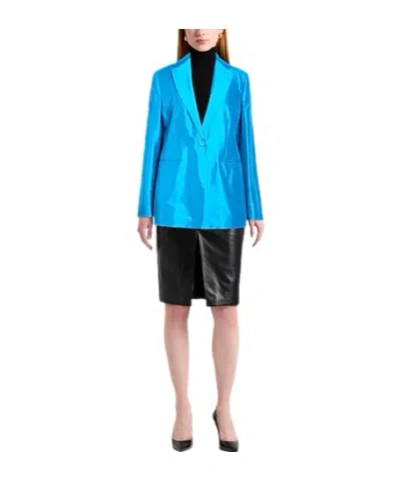 Max Mara Minimalist Blazer In Blue