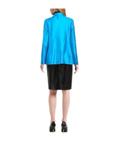 Max Mara Minimalist Blazer In Blue