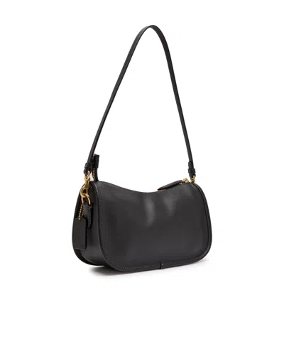 Coach Leather Shoulder Bag In Black