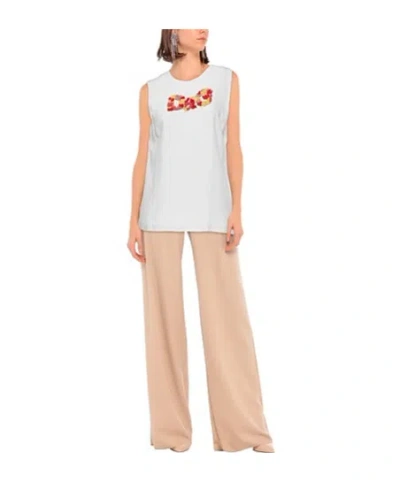 Dolce & Gabbana Minimal Solid Sleeveless Top In White