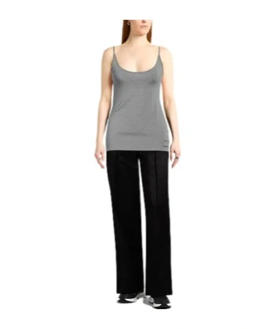 Burberry Solid Color Sleeveless T-shirt In Gray