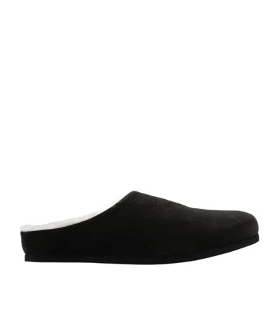 Common Projects Shearling Clogs In Black