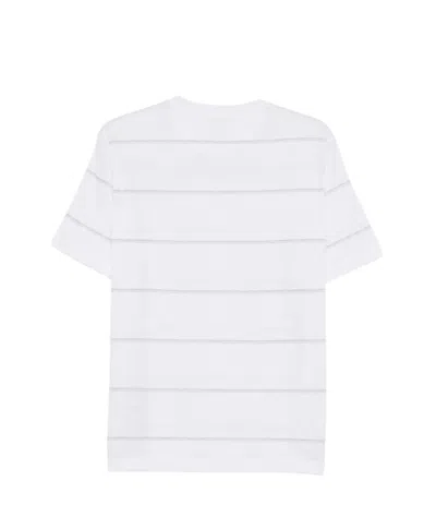 Eleventy Horizontal-stripe T-shirt In White