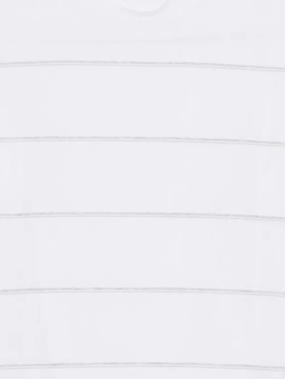 Eleventy Horizontal-stripe T-shirt In White