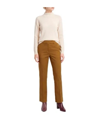 Max Mara Fitted Bootcut Trousers In Brown