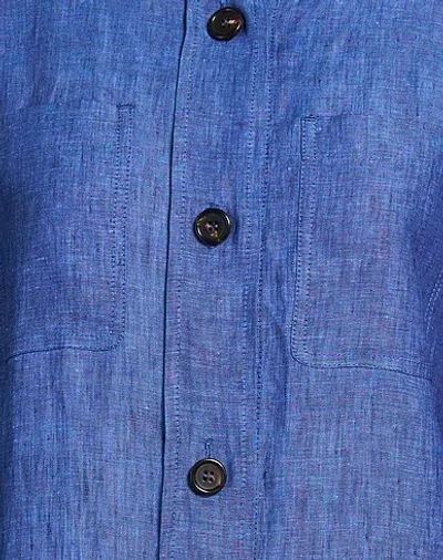 Max Mara Solid Colour Shirts In Blue