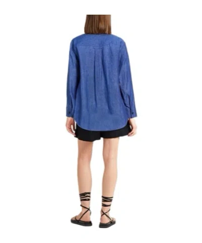 Max Mara Solid Colour Shirts In Blue