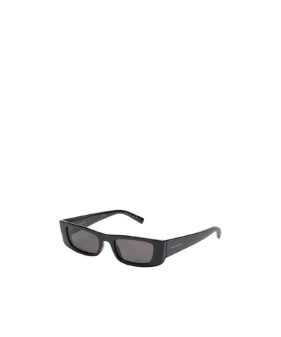 Saint Laurent Plain Colour Sunglasses In Black