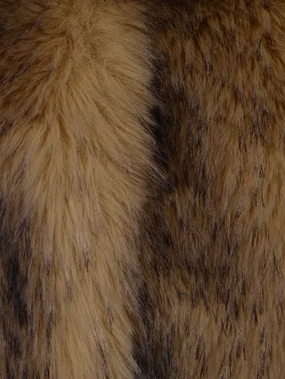 Rotate Birger Christensen Fur Coat In Multi-color