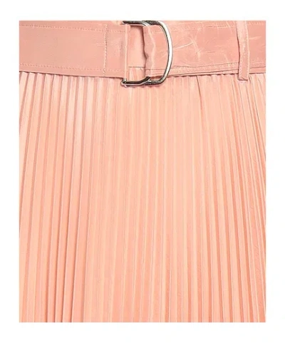 Max Mara Solid Pleated Skirt In Pink
