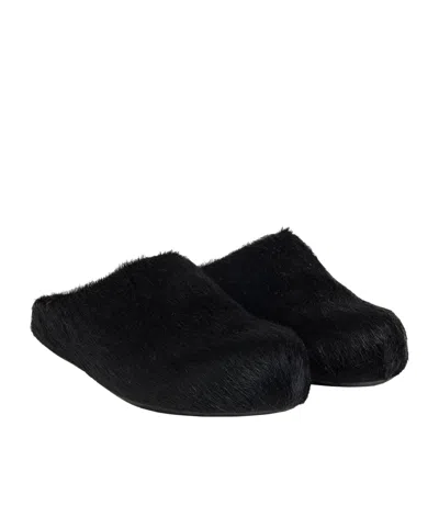 Marni Solid Color Mules In Black