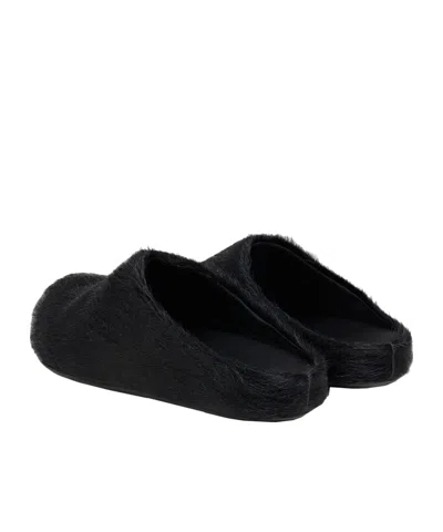Marni Solid Color Mules In Black