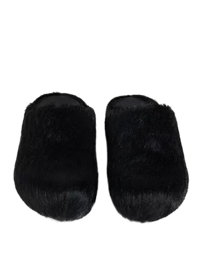 Marni Solid Color Mules In Black