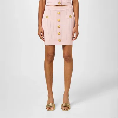 Balmain Btn Knt Skrt Ld43 In Pink