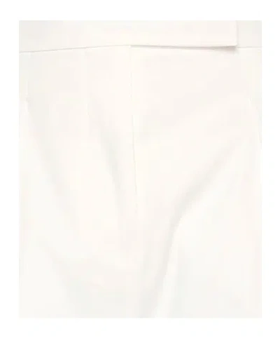 Max Mara Solid-color Fabric Pants In White