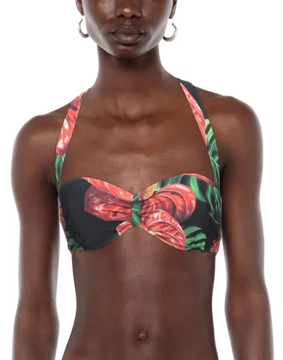 Dolce & Gabbana Printed Bikini Top In Multi
