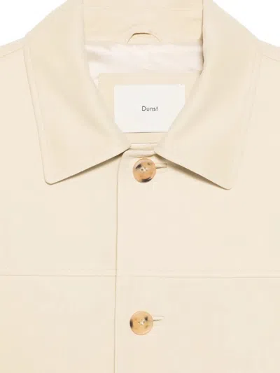 Dunst Vegan Leather Jacket Collared Front Pockets In Nude