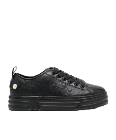 Liu •jo Solid Color Low-top Sneakers In Black