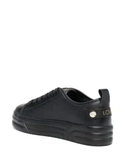 Liu •jo Solid Color Low-top Sneakers In Black