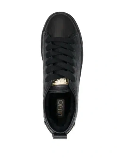 Liu •jo Solid Color Low-top Sneakers In Black