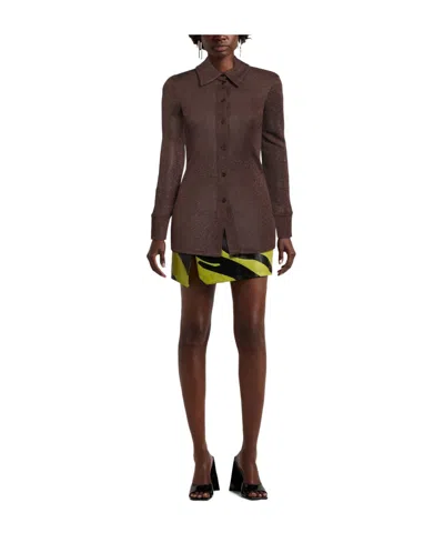 Sportmax Solid Colour Shirts  Blouses In Brown