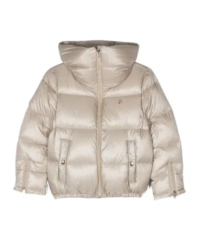 Herno Feather Down Puff Jacket In Neutral