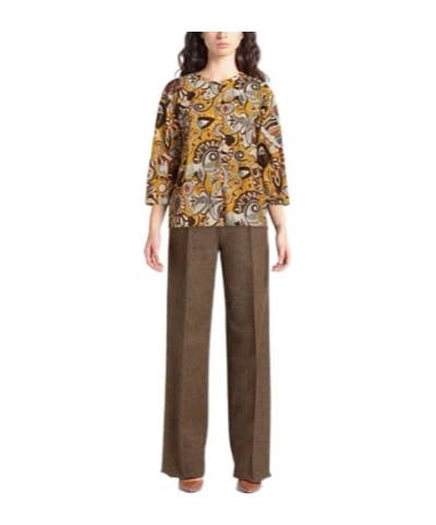 Max Mara Woven Elastic Shirt In Multi