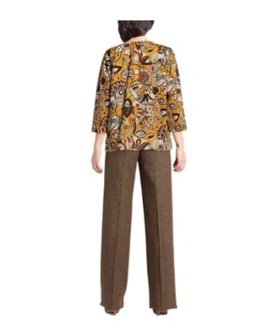 Max Mara Woven Elastic Shirt In Multi