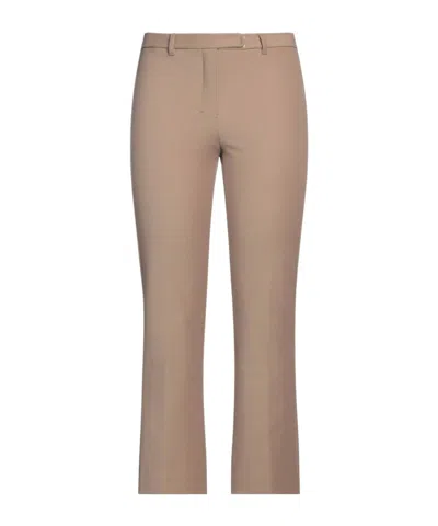 Max Mara Simple Bootcut Pants In Nude