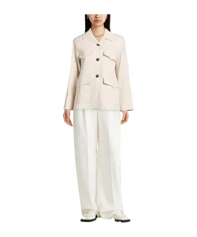 Max Mara Denim-style Jacket In Neutral