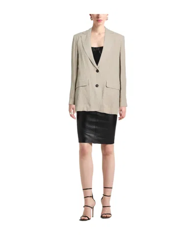 Maxco. Single- Linen Suit In Sand-colored