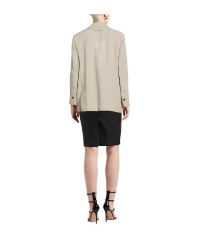 Maxco. Single- Linen Suit In Sand-colored