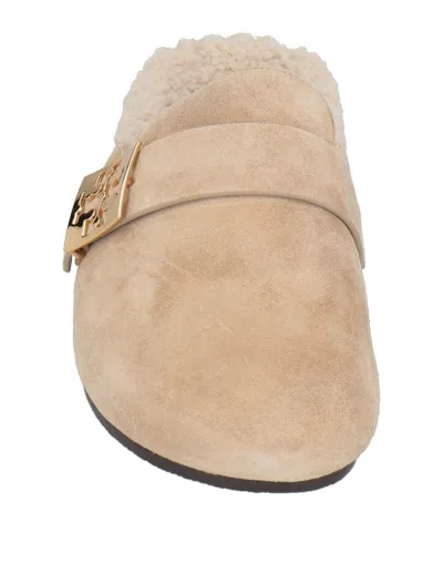 Tory Burch Mules With Wool Lining In Nude
