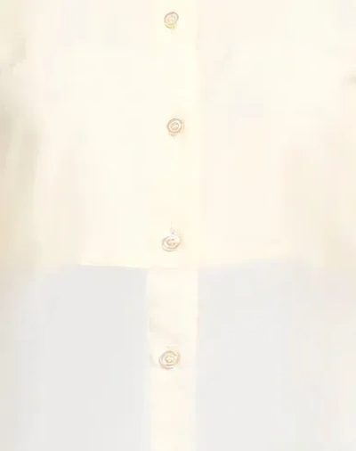 Sportmax Solid Color Chiffon Blouse In White