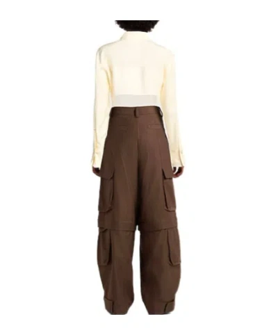 Sportmax Solid Color Chiffon Blouse In White