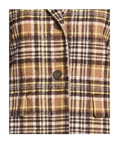 Max Mara Plaid Cropped Blazer In Multi