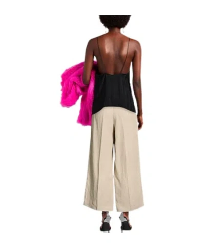 Maxco. Solid Color Straight-leg Pants In Neutral