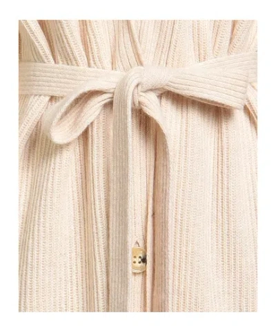 Weekend Max Mara Solid Knit Cardigan In Cream-white
