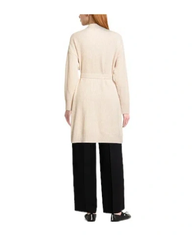 Weekend Max Mara Solid Knit Cardigan In Cream-white