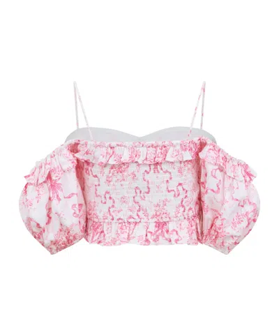 Loveshackfancy Tank Top In Pink