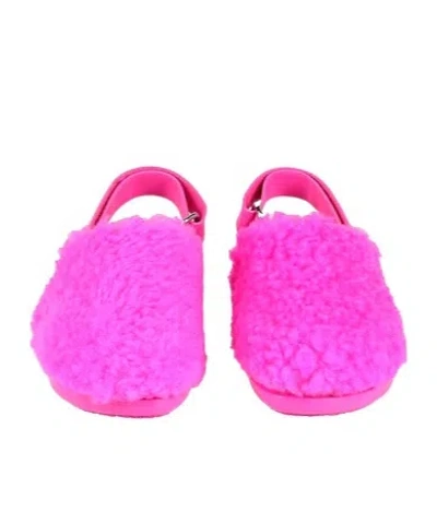 Marni Starlight Pink Logo Patch Sandals In Pink