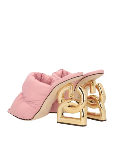 Dolce & Gabbana Solid Color Sandals In Pink
