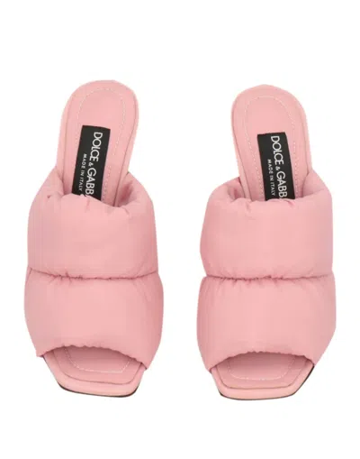 Dolce & Gabbana Solid Color Sandals In Pink