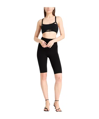 Jacquemus Solid Color Tops In Black