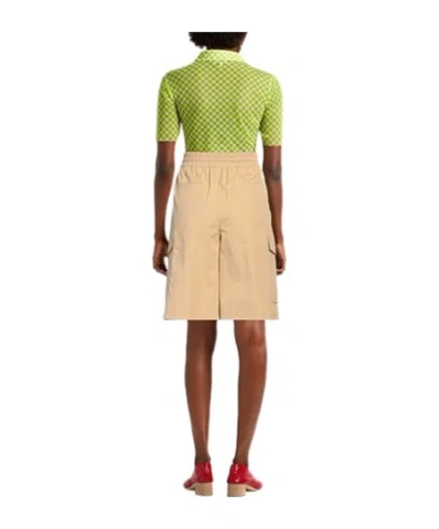 Weekend Max Mara Solid-colored Work Shorts In Brown