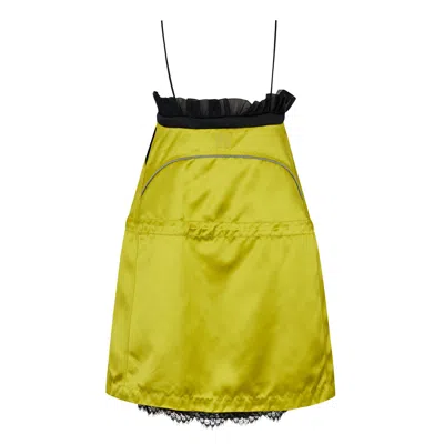 Off-white Mini Dress In Yellow