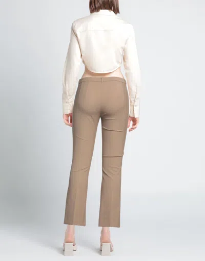 Max Mara Solid Twill Pants In Neutral